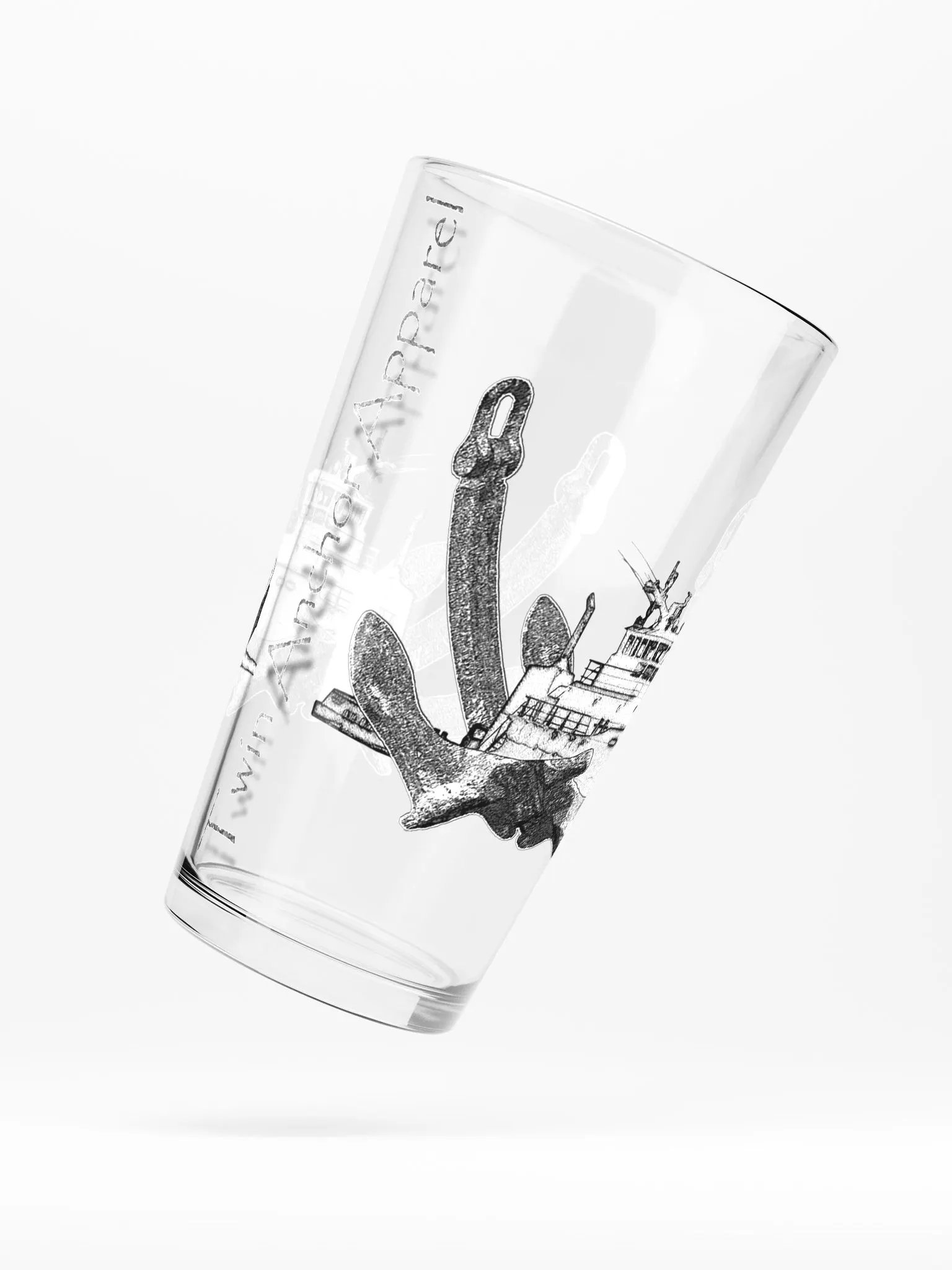 Twin Anchor Titan tug Sketch Pint Glass product image (5)