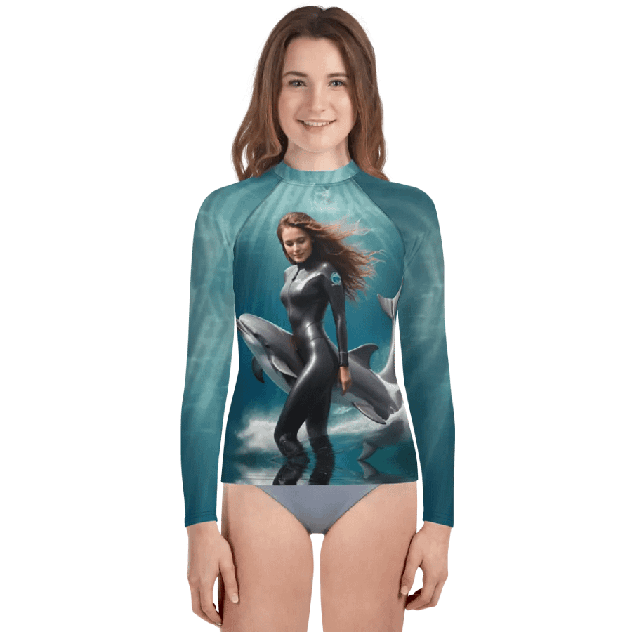 Youth Rash Guard in sea product image (1)