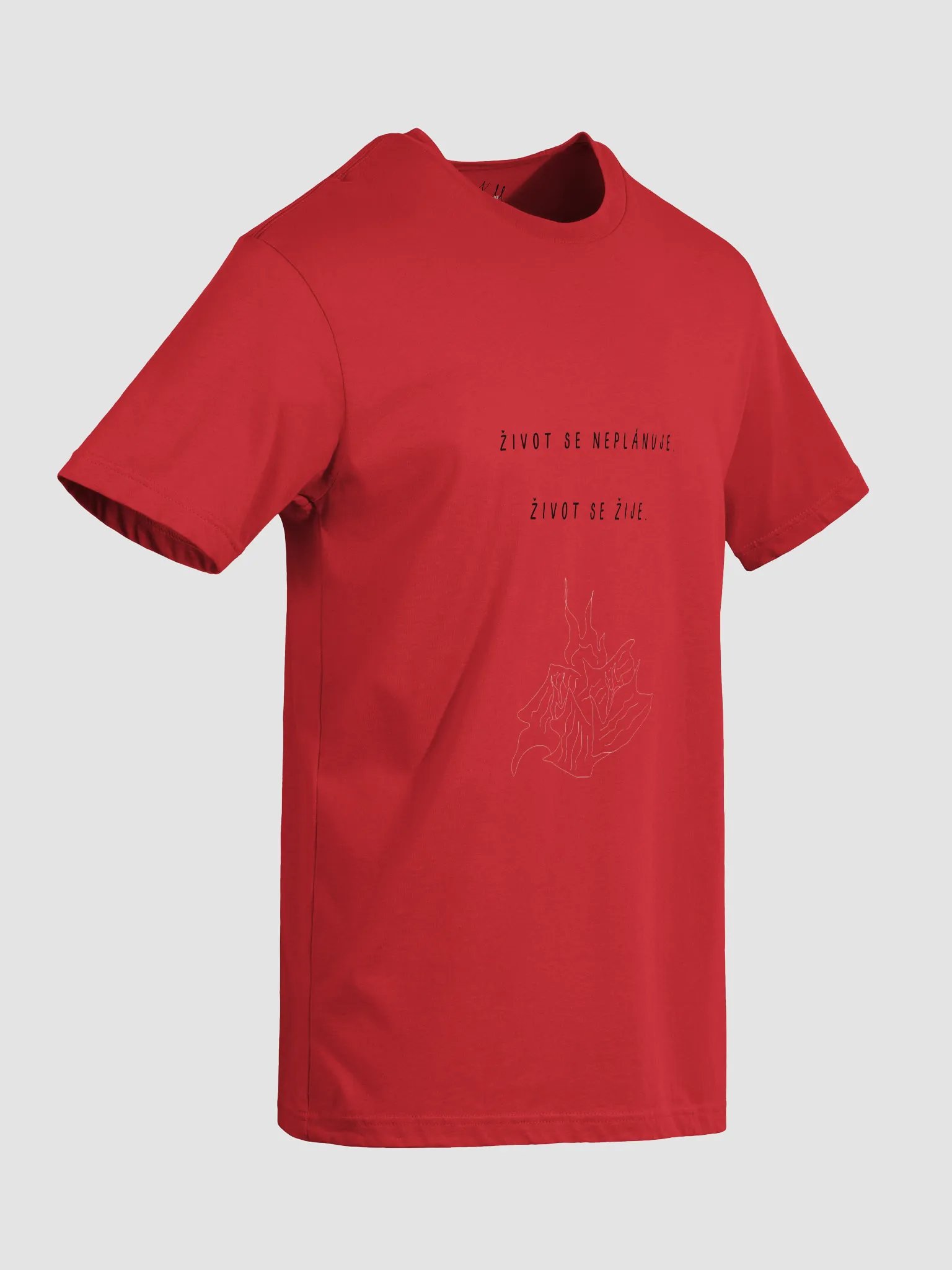 Život se žije Red T-shirt product image (3)