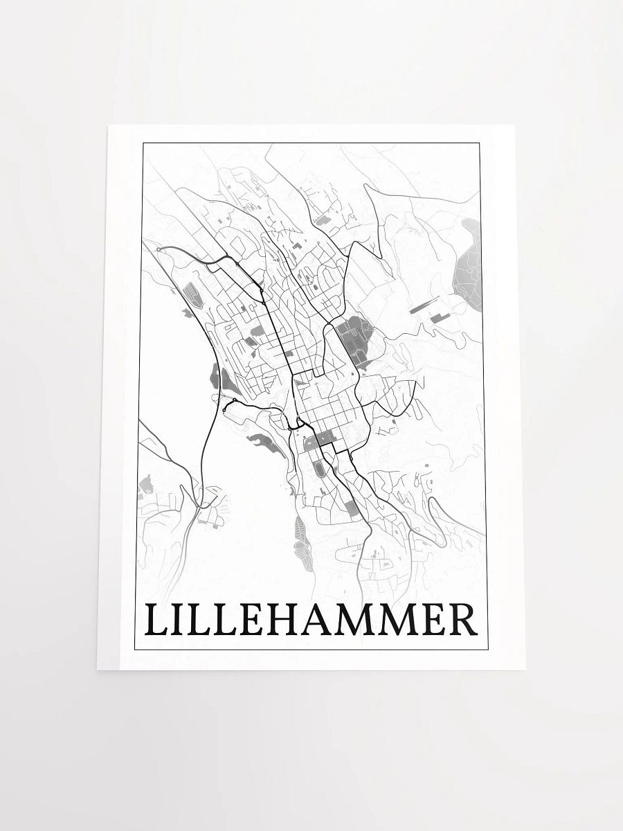Lillehammer, Norway, city map print product image (19)