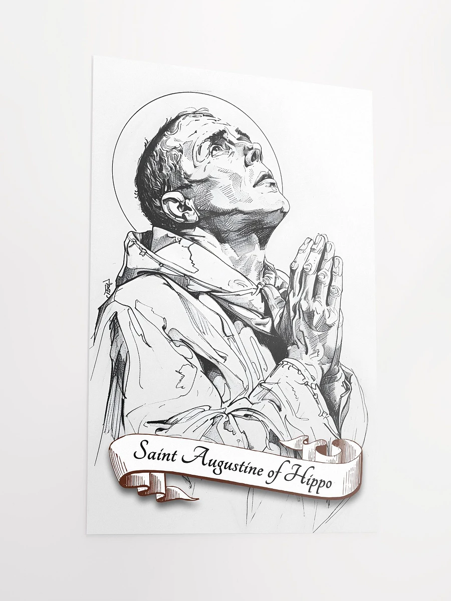 Saint Augustine of Hippo Patron Saint of Priests and Theologians Matte Poster product image (4)