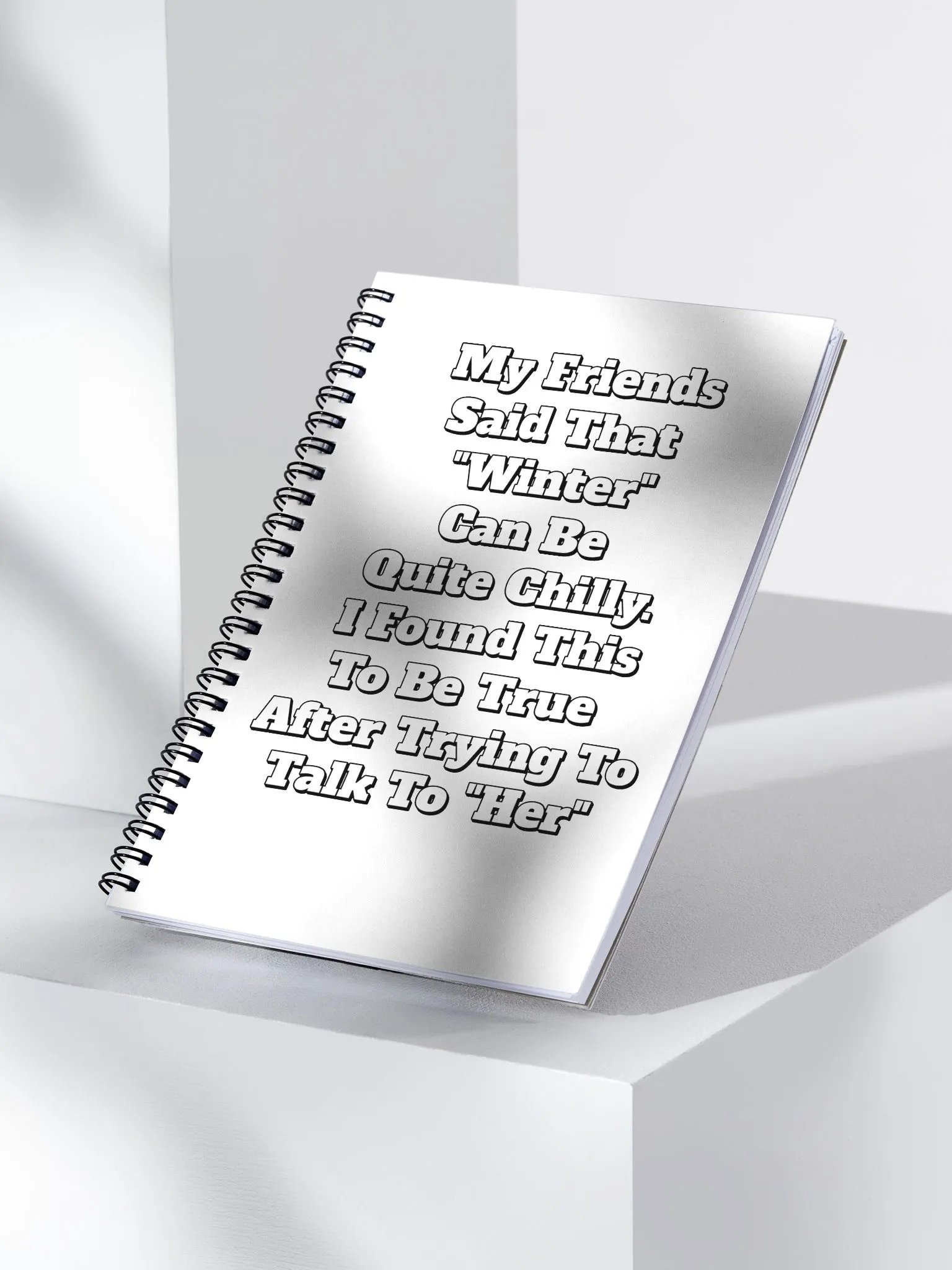 My Friends Said That Winter Can Be Chilly Funny Spiral Notebook product image (3)