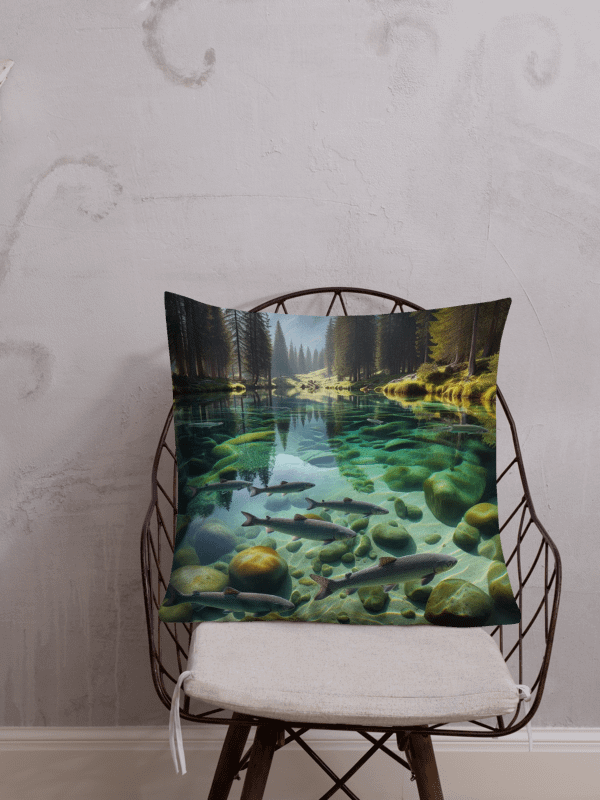 Tranquil River Dream All-Over Print Pillow | AI Design product image (1)