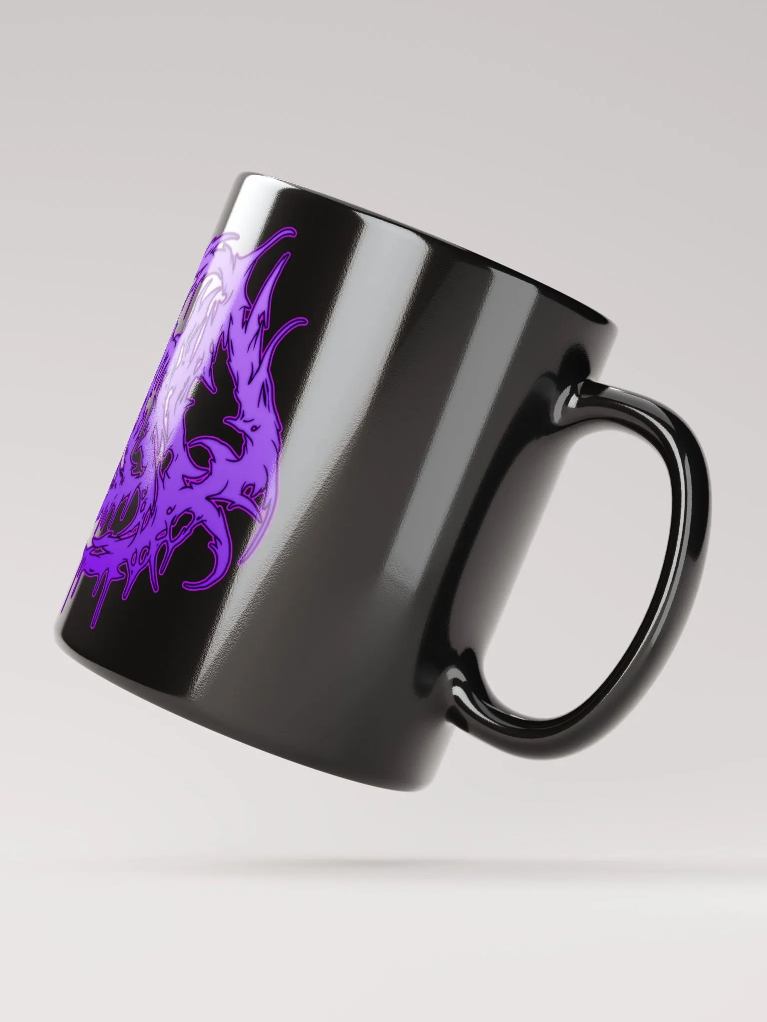 Purple Metal Logo Black Mug product image (5)