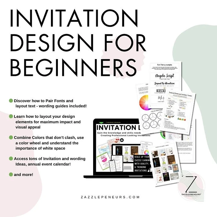 Zazzle Invitation Design Course product image (1)