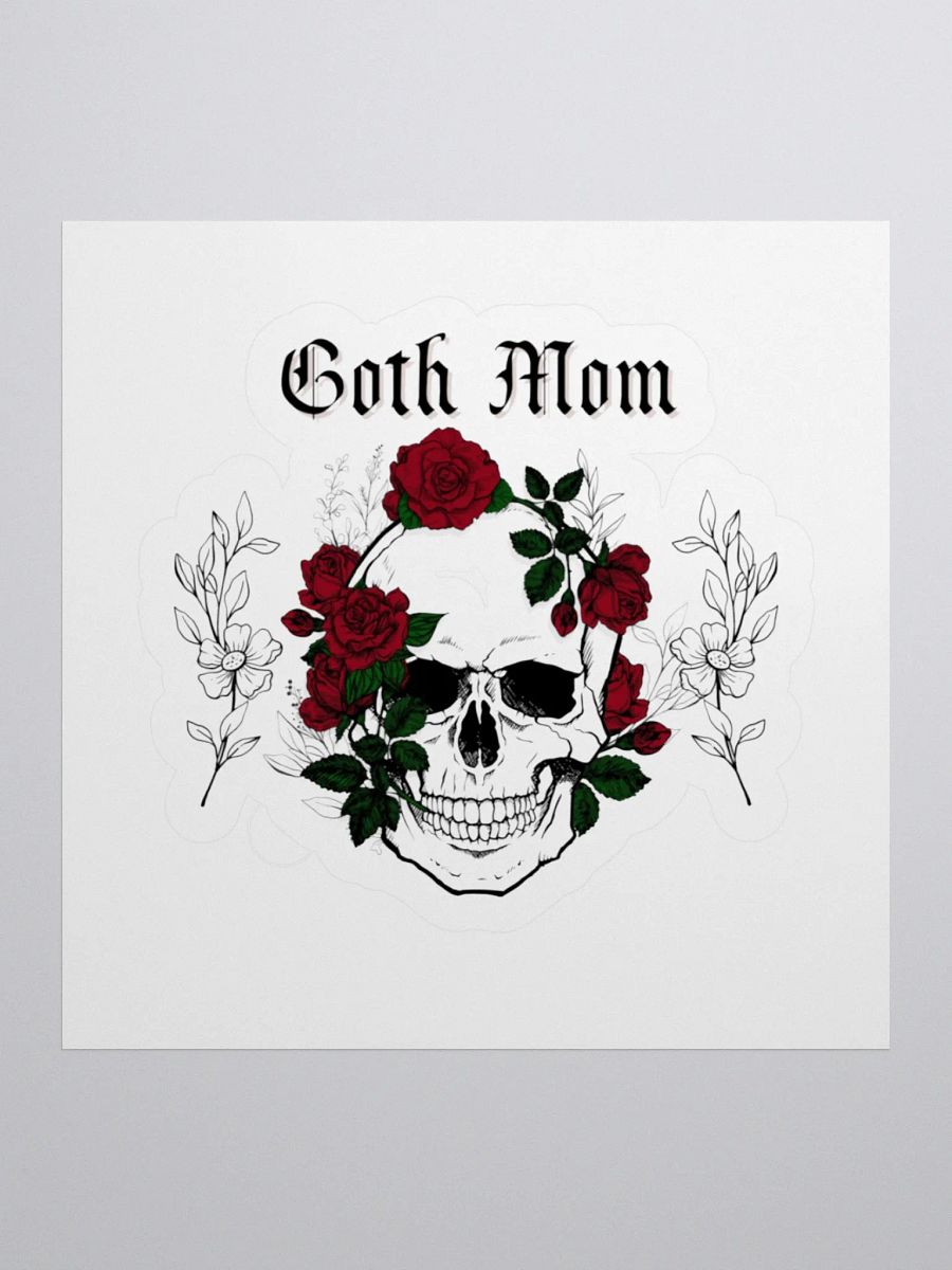 Goth Mom Rose Kiss Cut Stickers product image (2)