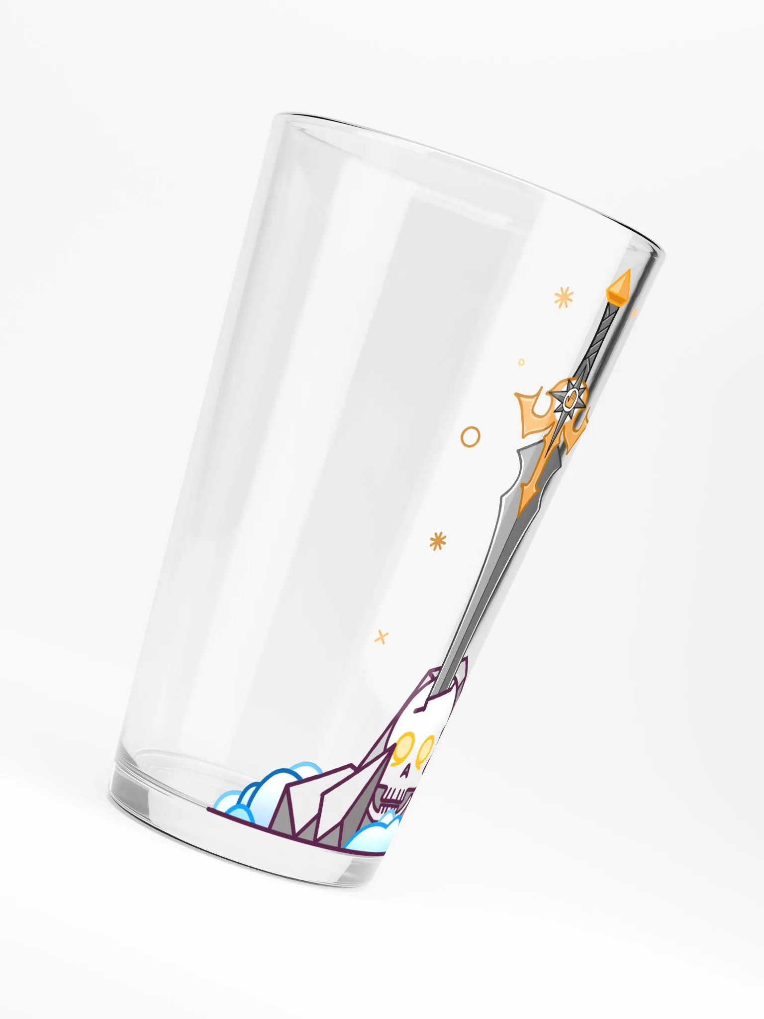 Sword in the Skull - Argent Variation - Pint Glass product image (6)