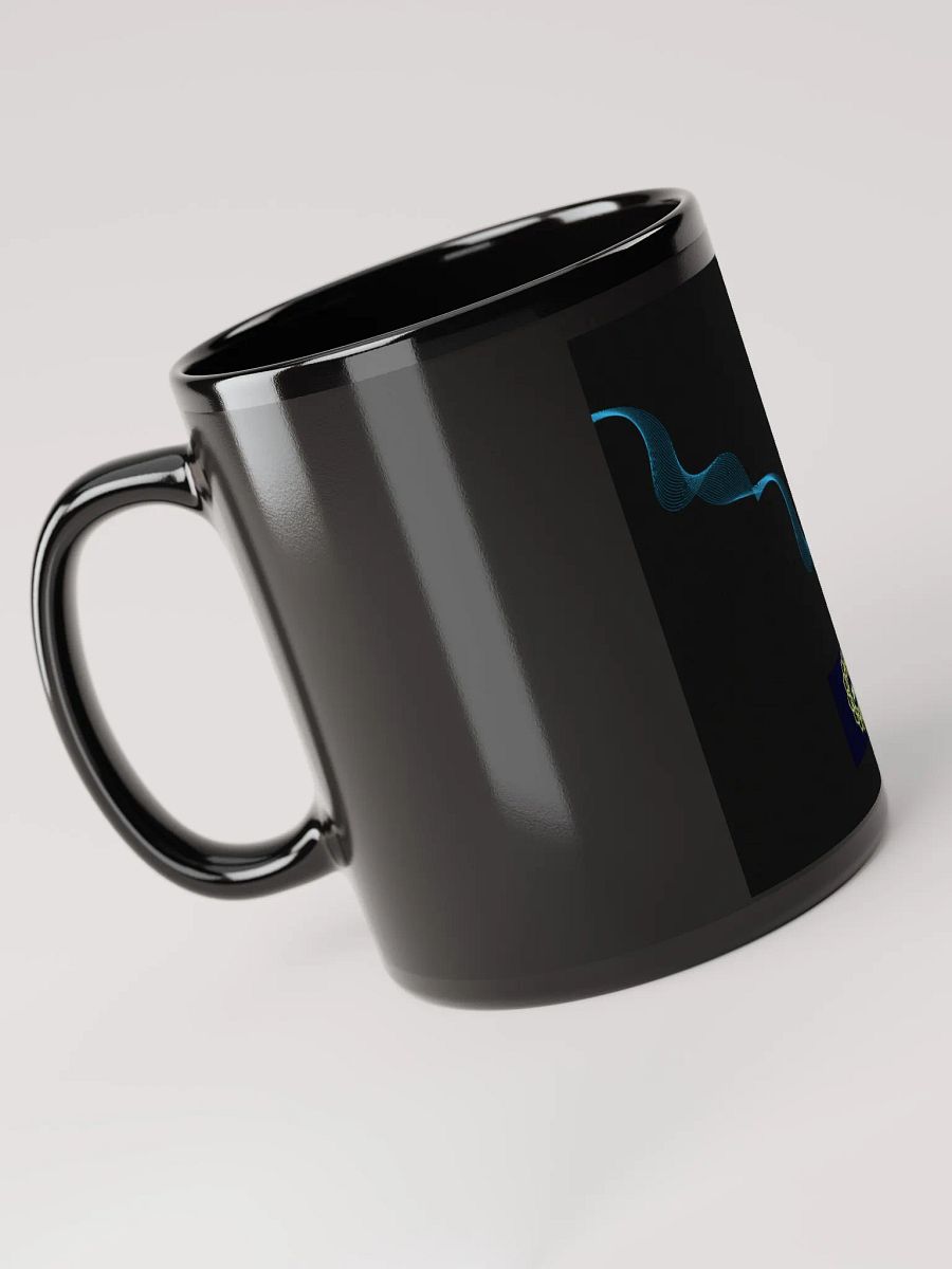 Mandala Magic with Blue Wave Black Glossy Mug product image (6)