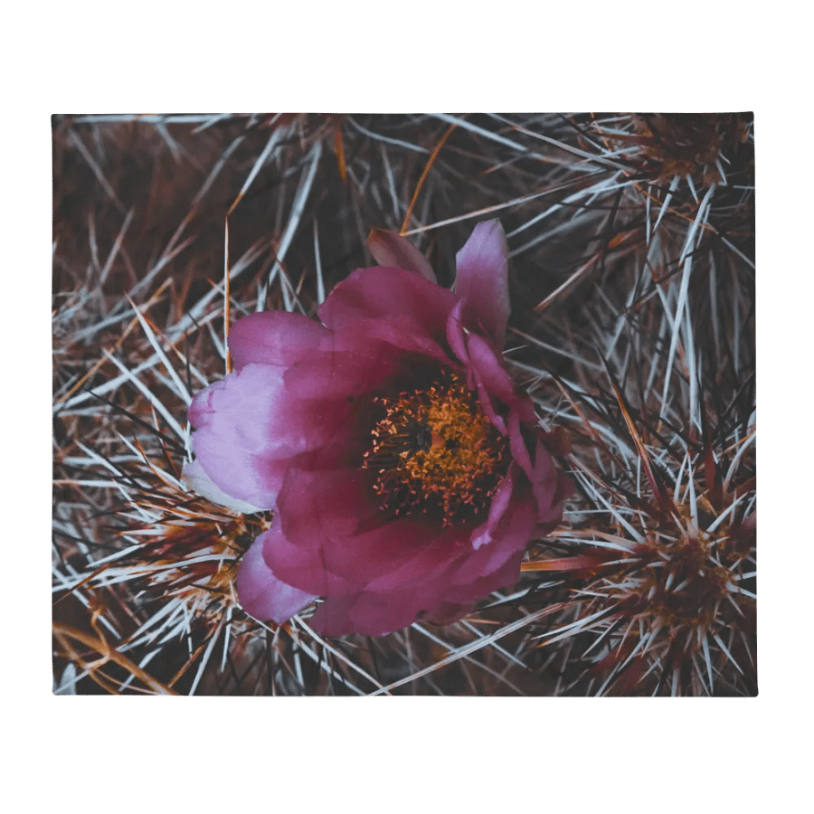 Pink Desert Flower Throw Blanket product image (1)