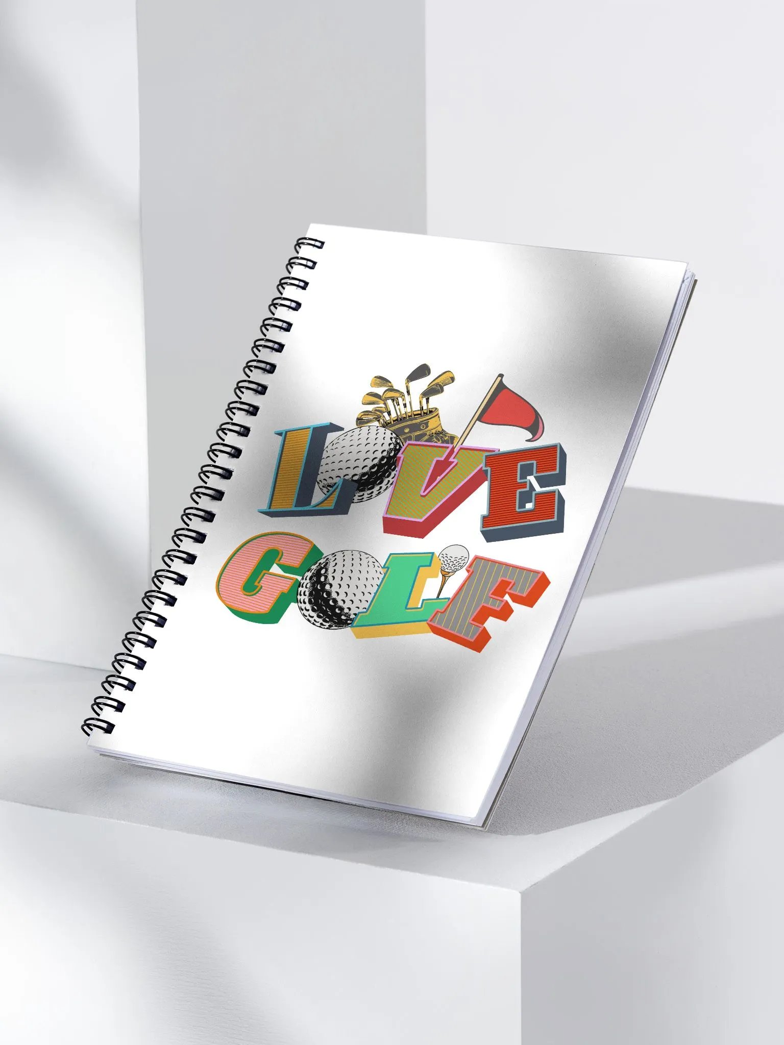 Love Golf Block Letter Spiral Notebook product image (3)