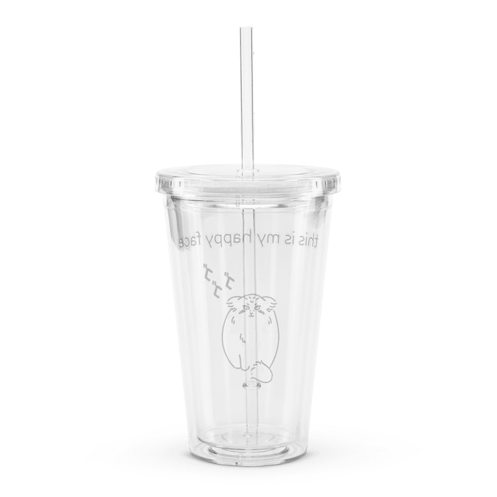 This Is My Happy Face - Transparent Cup & Straw product image (2)