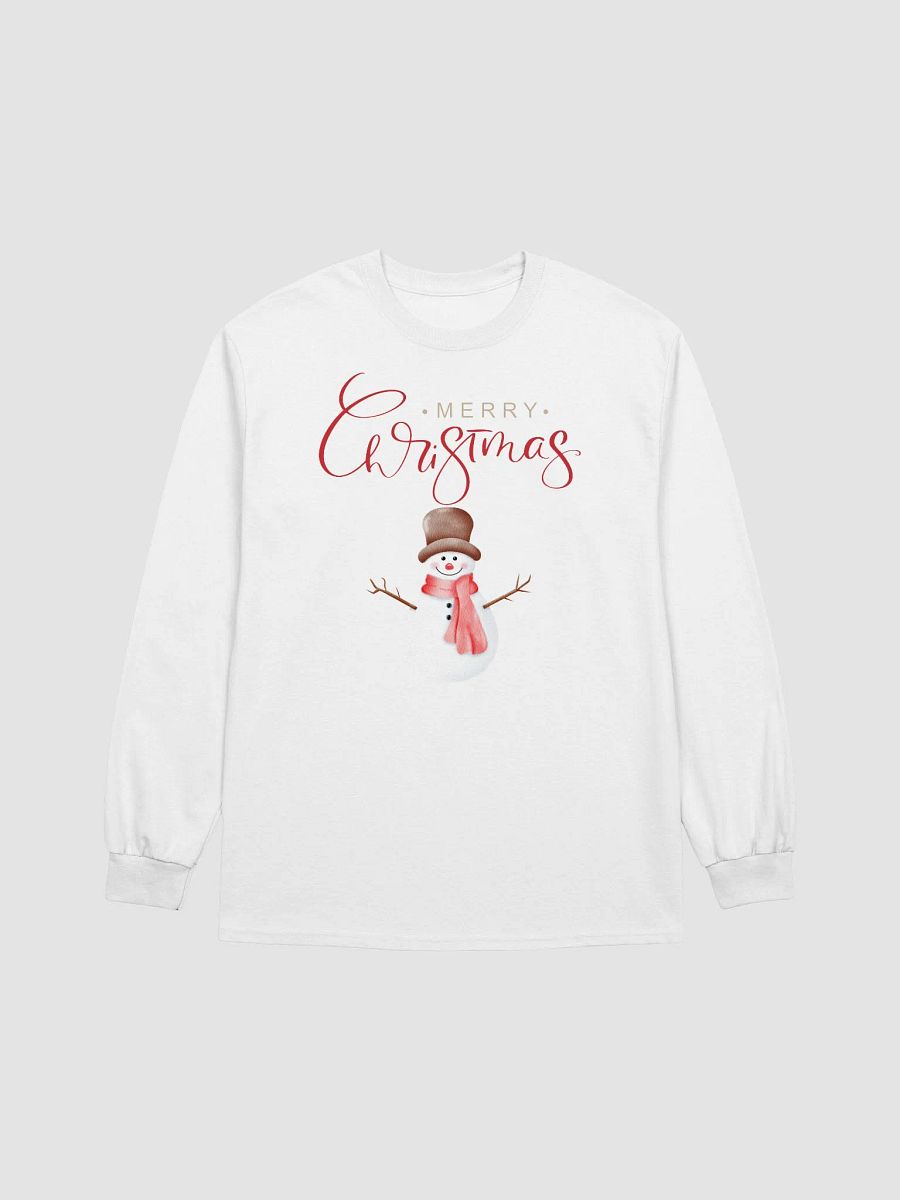 Cheerful Snowman Merry Christmas Long Sleeve T-Shirt product image (1)