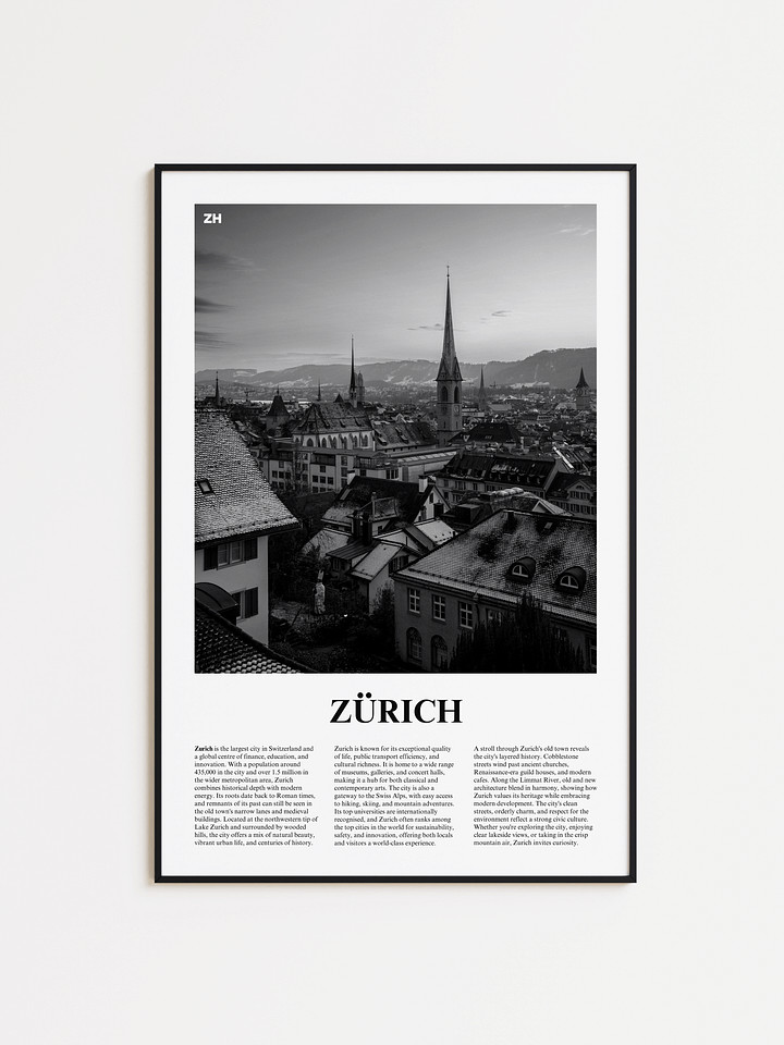 Zurich 03 Newspaper Poster product image (1)