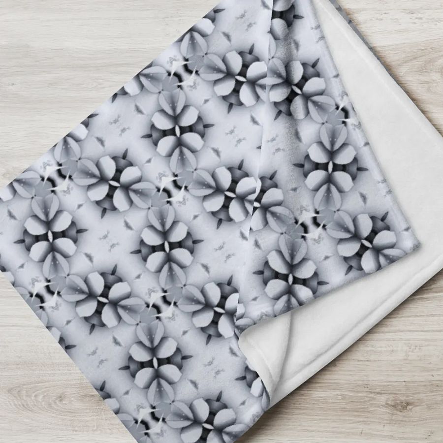 Midnight Blossoms Throw Blanket product image (6)