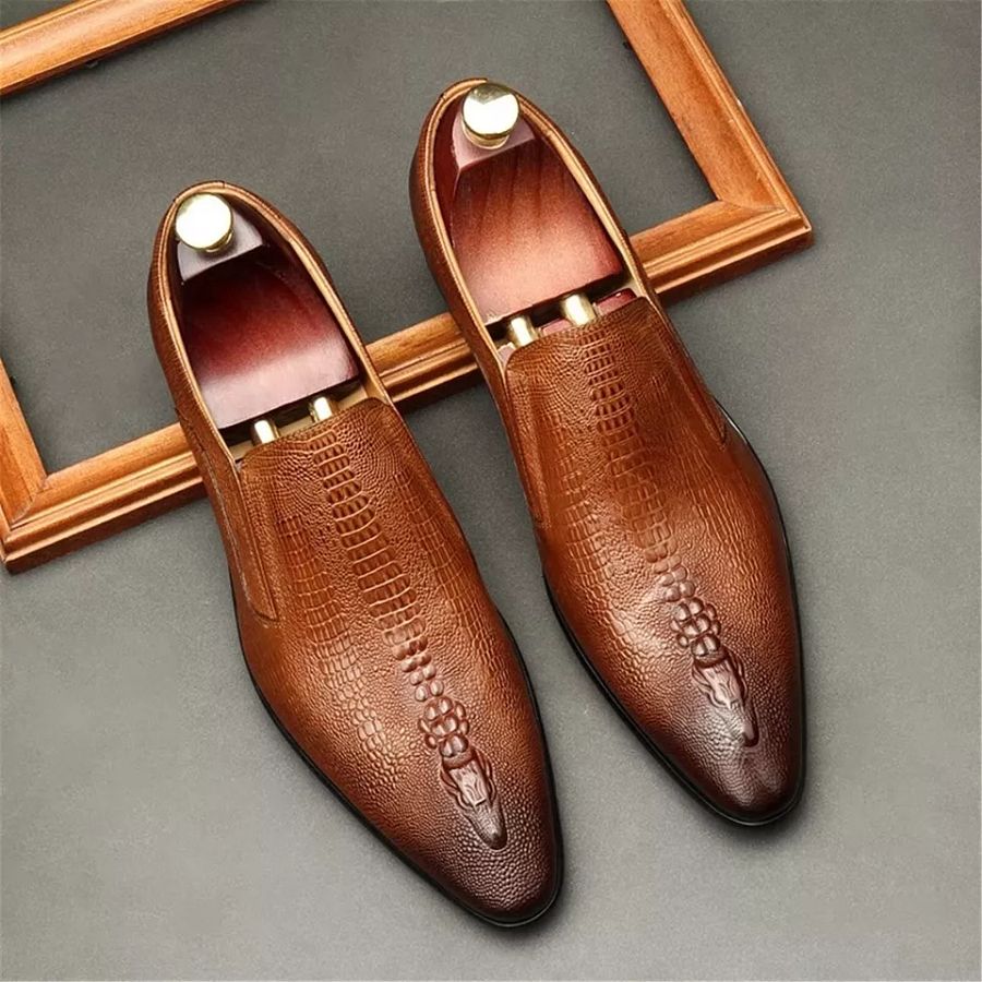 Mens Wedding Oxford Shoes Genuine Leather Brogue Men's Dress Shoes Men product image (4)