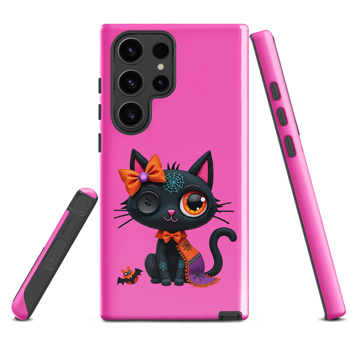 Halloween Patchwork Black Cat, Samsung® Case product image (2)