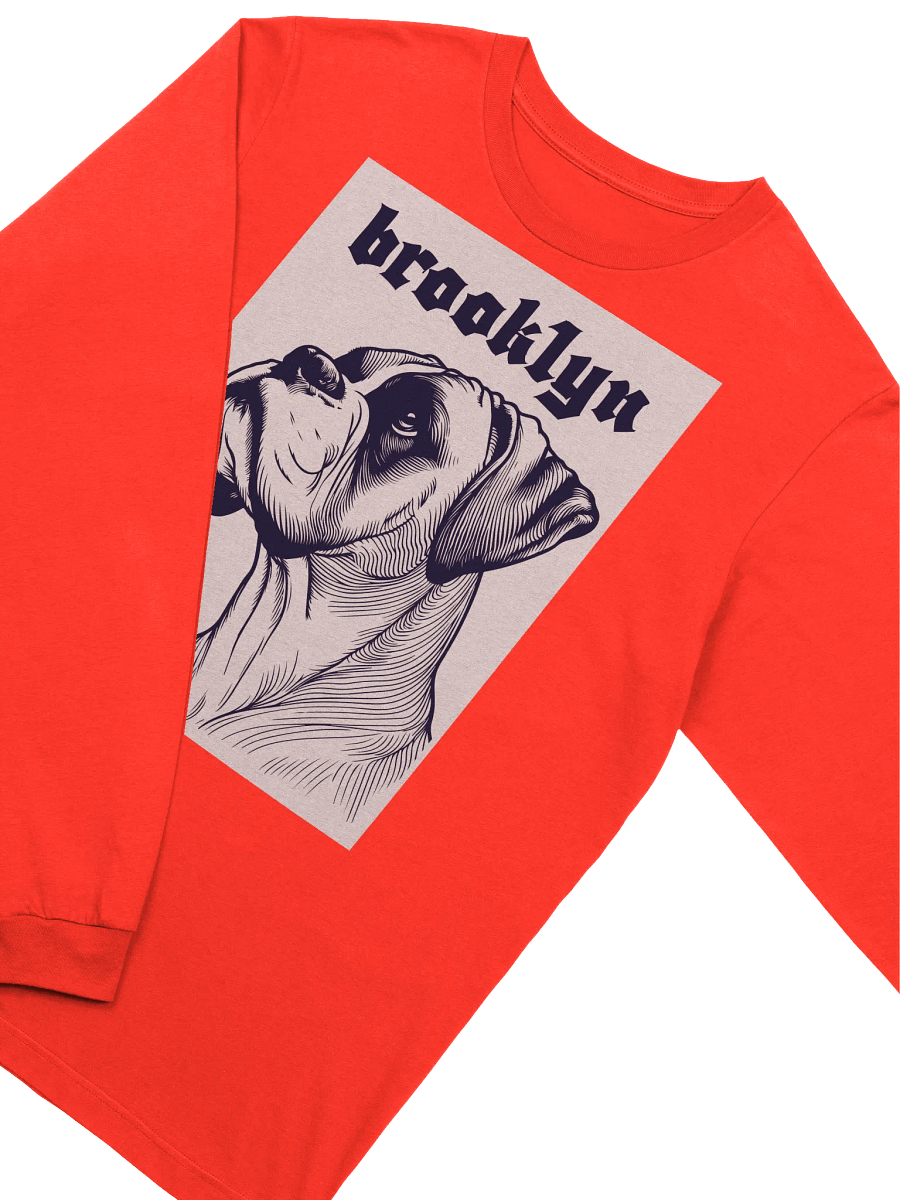 Brooklyn Boxer Dog Bella+Canvas Supersoft Unisex long sleeve t-shirt product image (19)