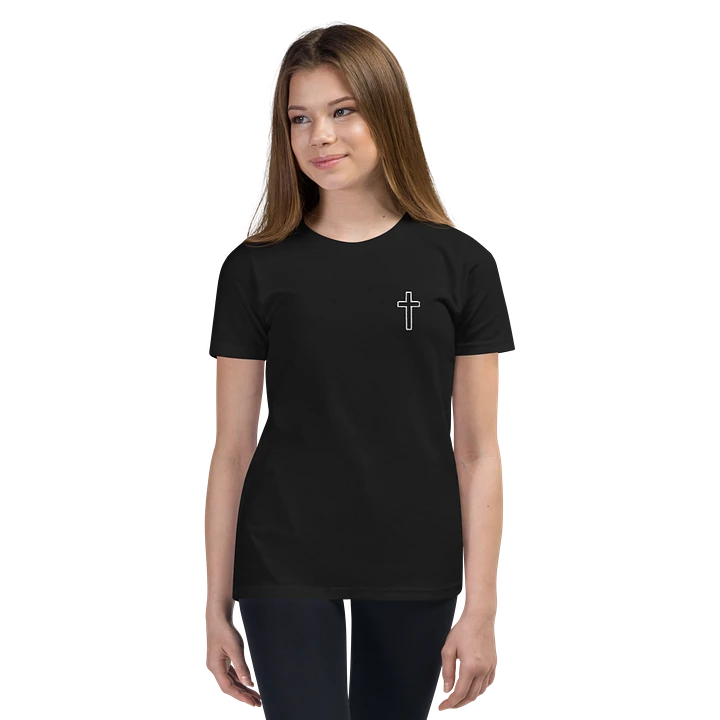 Youth Simple Cross Black Tshirt product image (2)