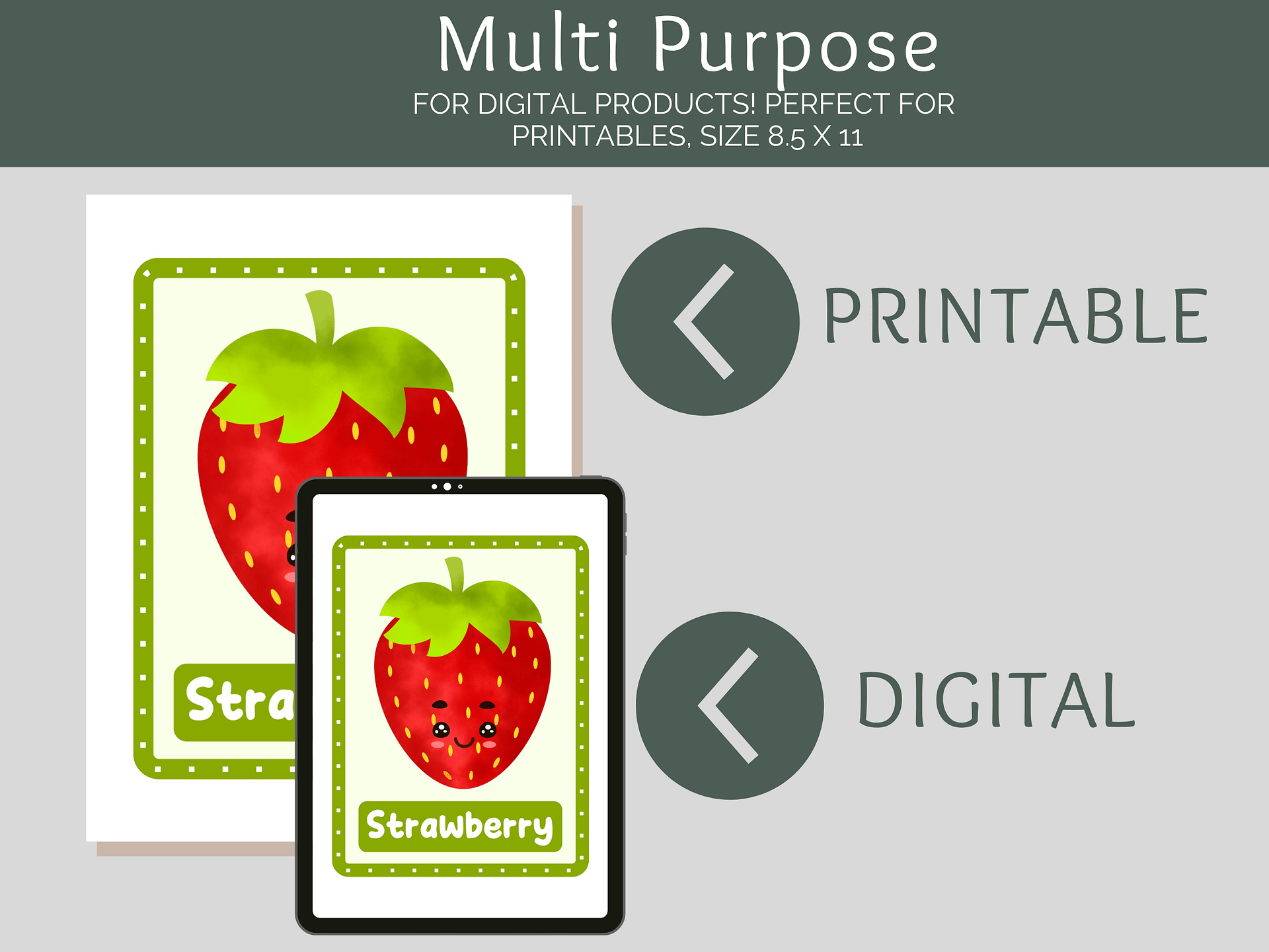 Digital Fruit Flash Cards product image (3)
