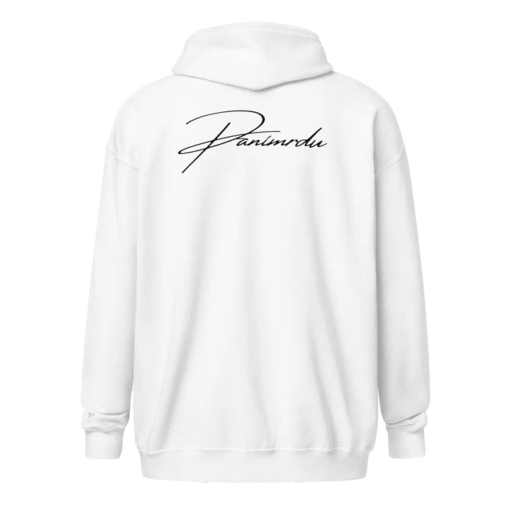PANÍ MRDU Zip Up Hoodie in White product image (2)