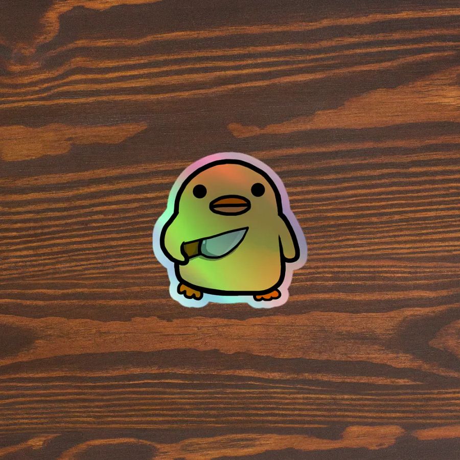 Stabby Duck Holographic Sticker product image (3)