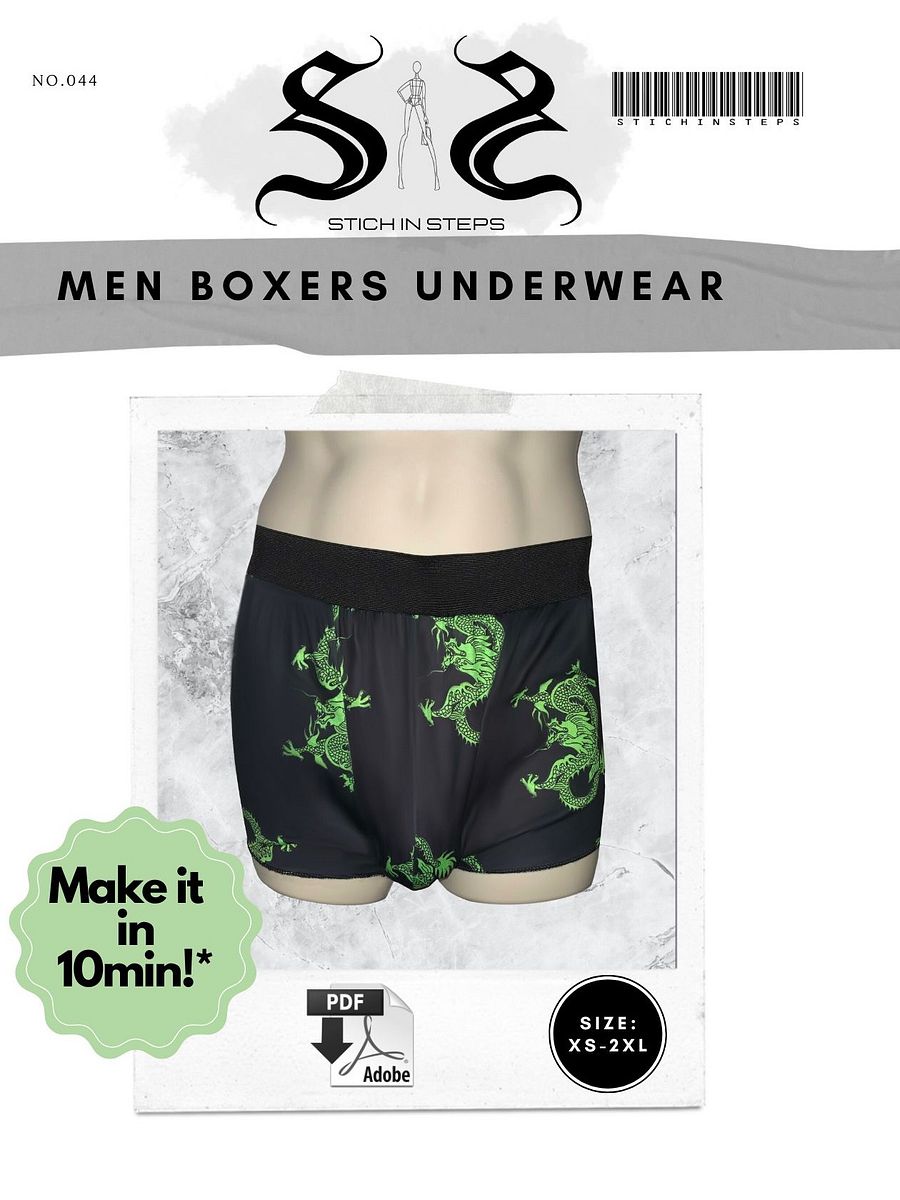15 min Ultimate Men’s Boxer Shorts - Sewing Pattern product image (1)