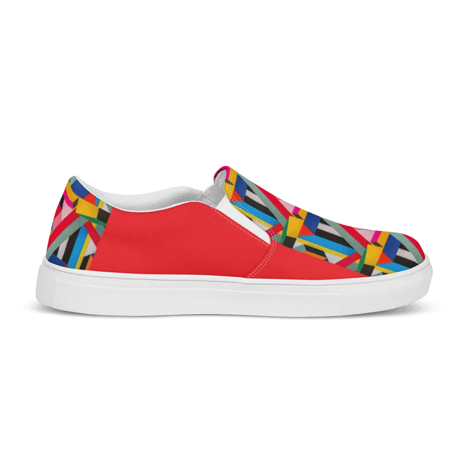 Geometric Men's Canvas Slip On Shoes product image (5)