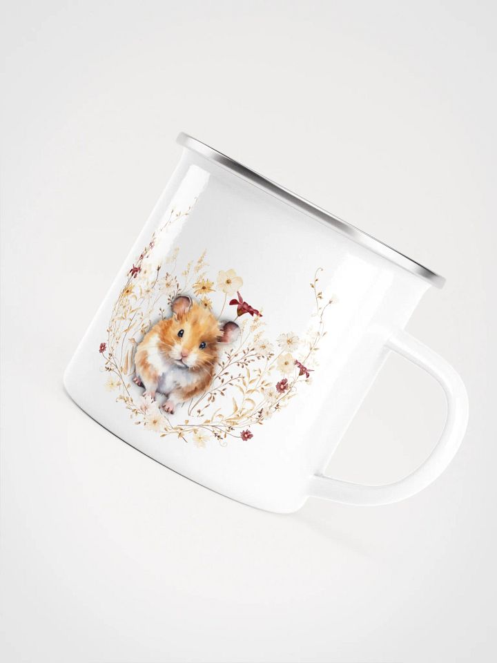 Whimsical Woodland HAMSTER Enamel Mug - Tasse für Hamsterfreunde product image (1)