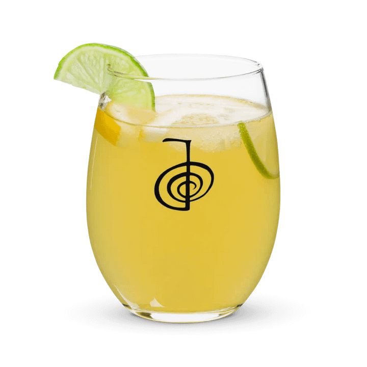 Drinking glass with Reiki energy healing symbol product image (1)
