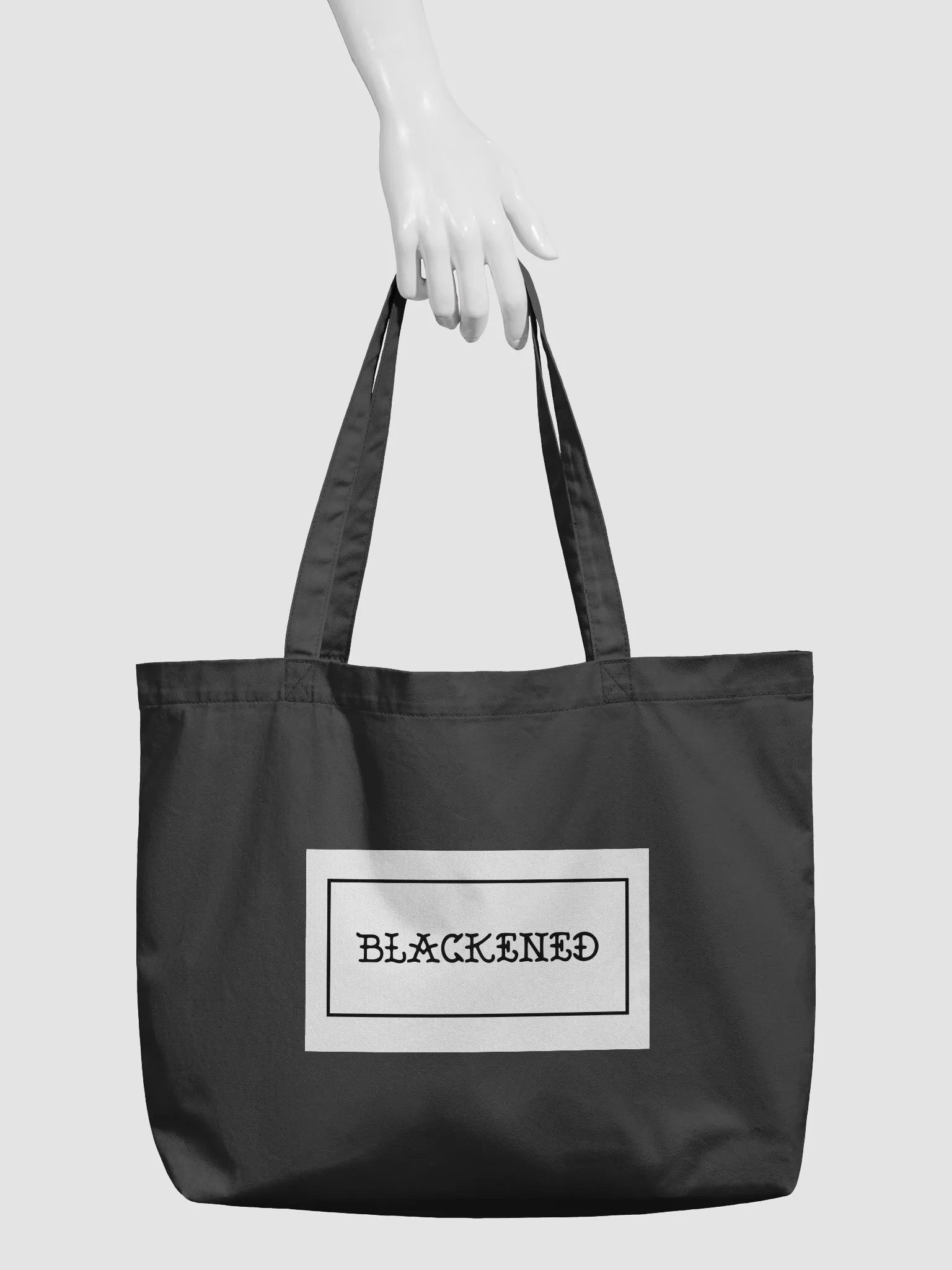 Stylish BLACKENED Organic Tote Bag product image (3)