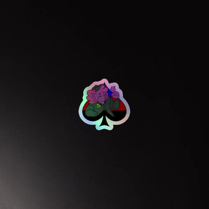 OG Poly in Spades | Kiss-Cut Holo Sticker product image (2)