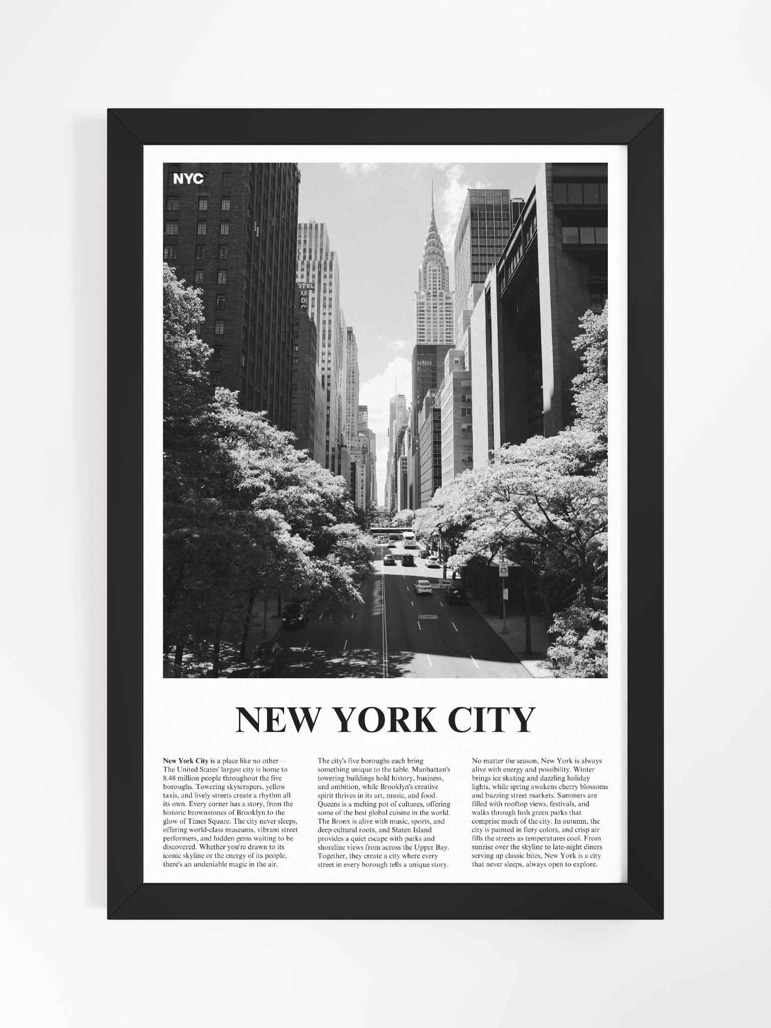 New York City 01 Newspaper Poster | Framed product image (5)