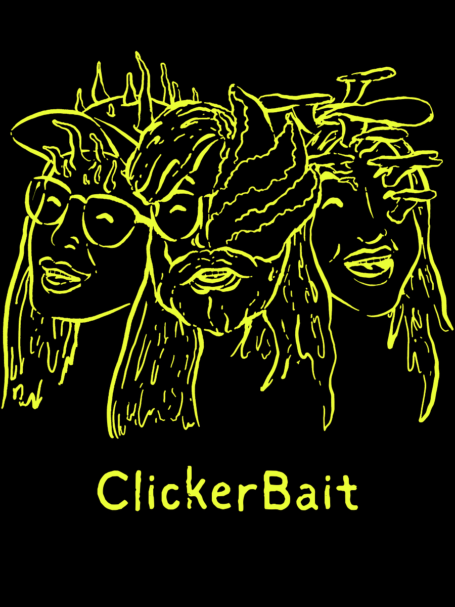 ClickerBait Hosts Yellow Outline T-Shirt product image (3)