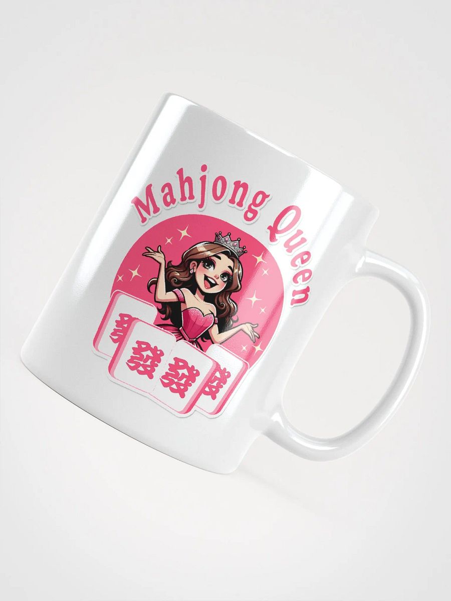 Pink Mahjong Queen WHITE COFFEE MUG product image (7)