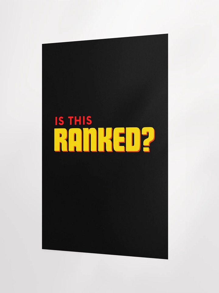 Is this ranked? Poster product image (2)