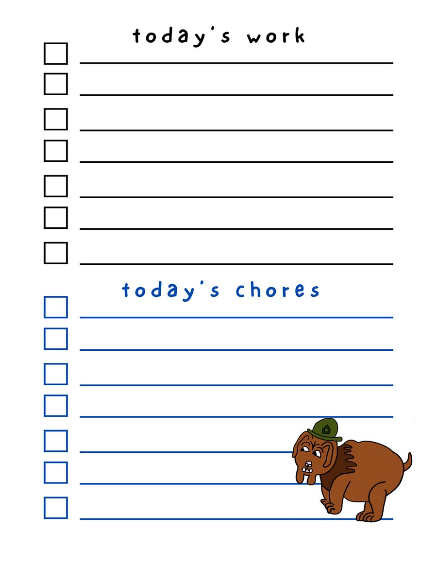 🐶📝 Cartoon Bulldog Dry Erase To-Do List – Tough on Tasks, Cute on Style! 📝🐶 product image (2)