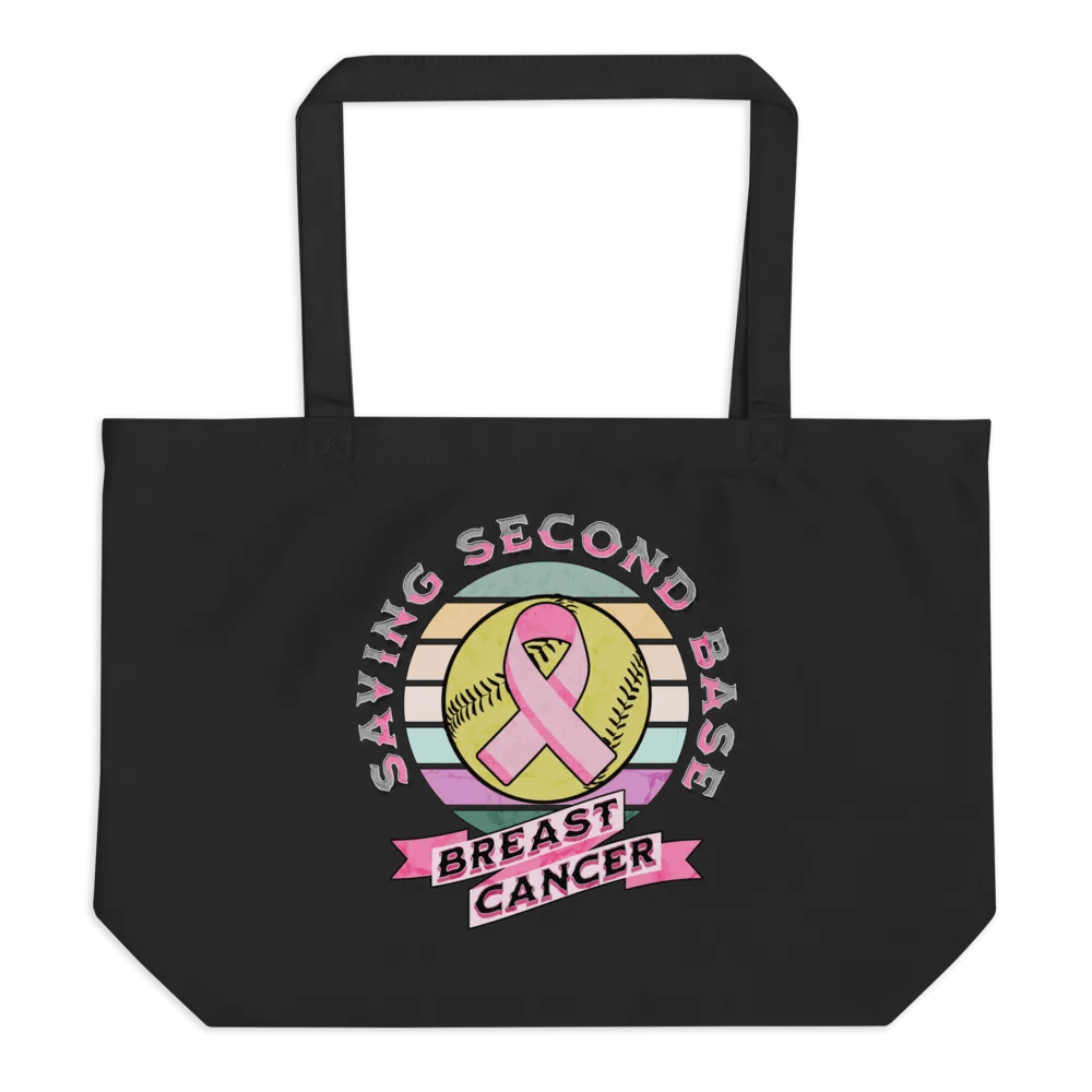 Saving Second Base Breast Cancer Softball Awareness Tote product image (1)