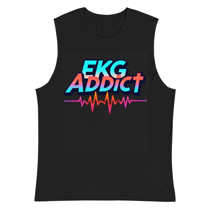 Vibrant EKG Addict Muscle Tank product image (3)