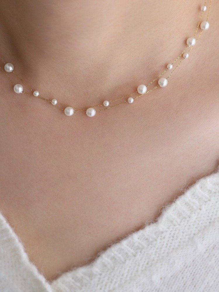 Bubble beads Necklace | 18K Gold Plated product image (5)