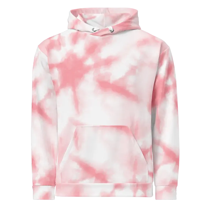 Pink Tie-Dye Blank Canvas Hoodie – Soft, Sporty, & Eco-Friendly product image (1)