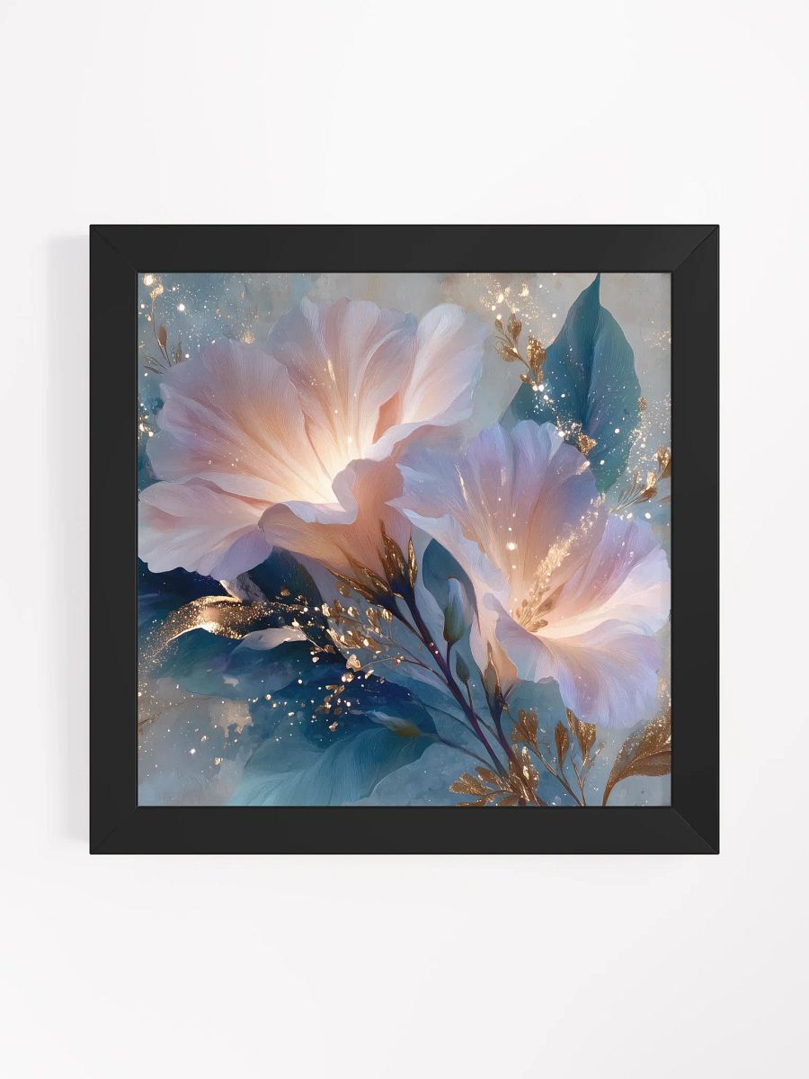 Glowing Grace: Blush & Gold Floral Wall Art product image (6)
