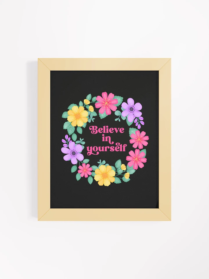 Believe in yourself - Motivational Wall Art Black product image (1)