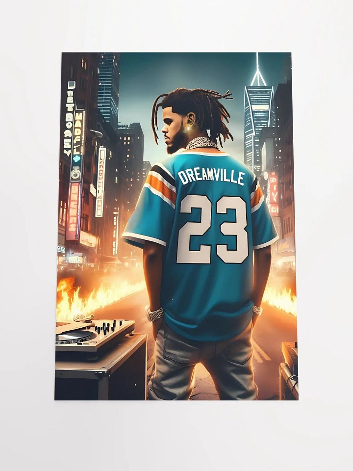 J COLE BURNING CITY POSTER product image (1)