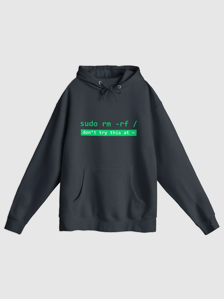 Don't try this at ~ hoodie - Green product image (2)