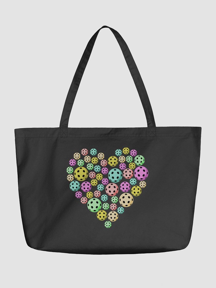 Heart Pickleball Colored Eco-Friendly Tote Bag product image (2)