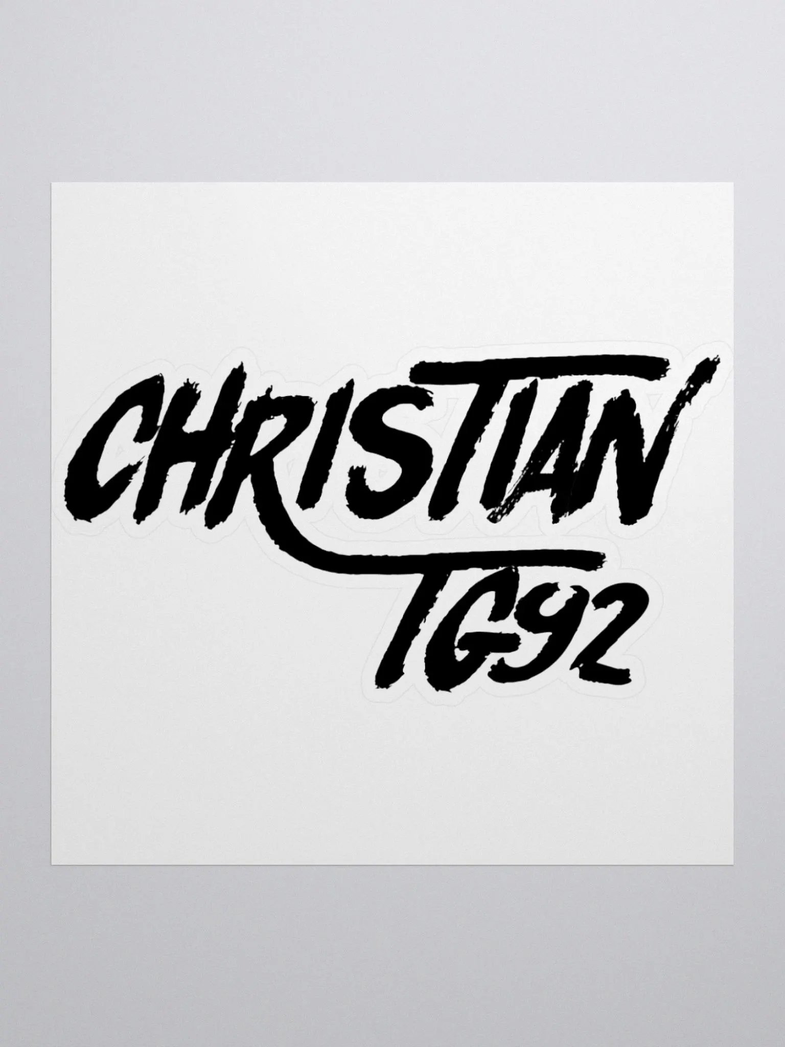 ChristianTG92 (Black Logo) Stickers product image (1)