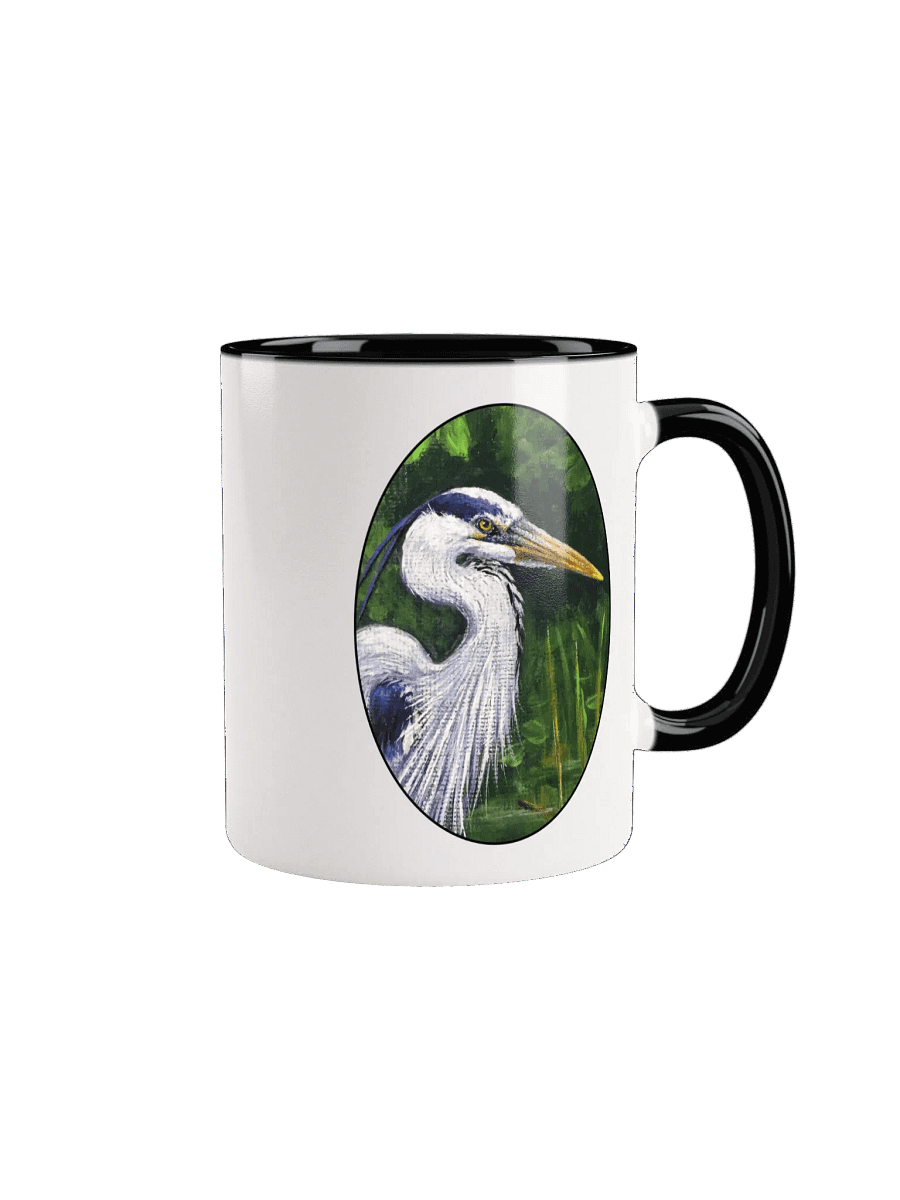 Elegant Great Blue Heron Ceramic Mug product image (3)