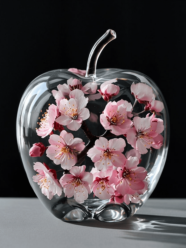 Cherry Blossom Glass Apple Poster product image (1)