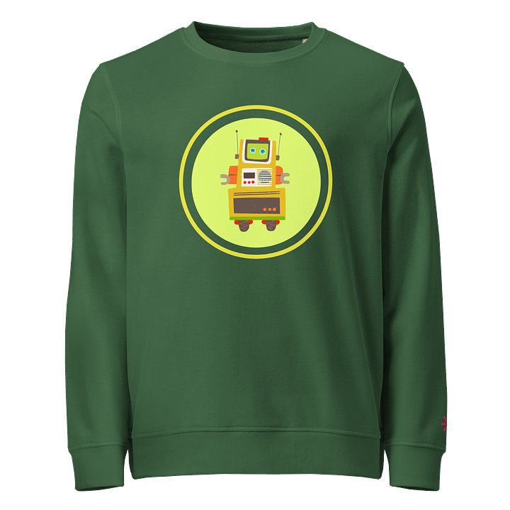 Bungalow the Atomic Robot - Organic Sweatshirt Green and Yellow product image (2)