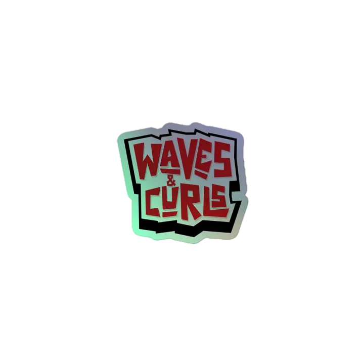 Waves & Curls Main Logo Holosticker product image (1)
